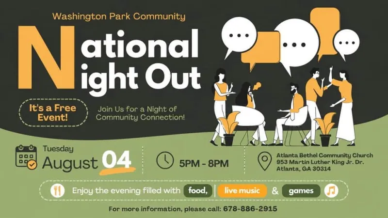 Atlanta's Washington Park neighborhood holds National Night Out on Aug. 4th
