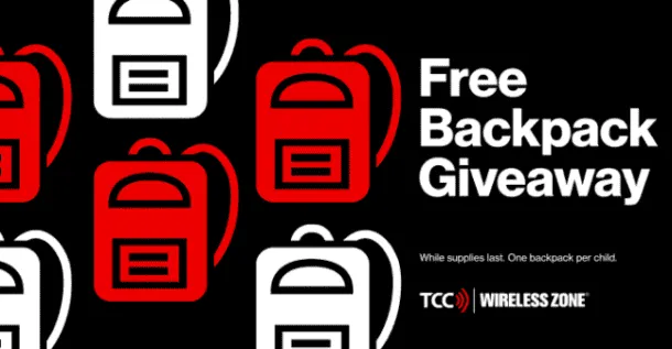 Get ready for school with this FREE backpack giveaway at Wireless Zone stores in Gwinnett on Sunday, July 26