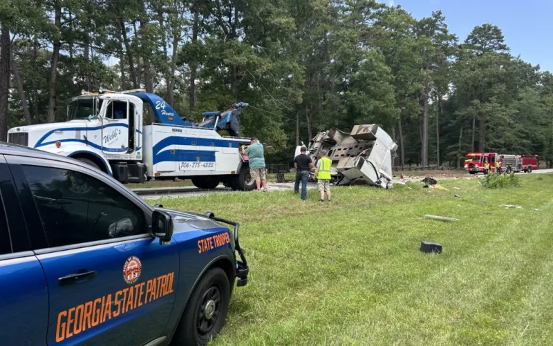 Driver ejected from commercial vehicle in New Liberty Road wreck
