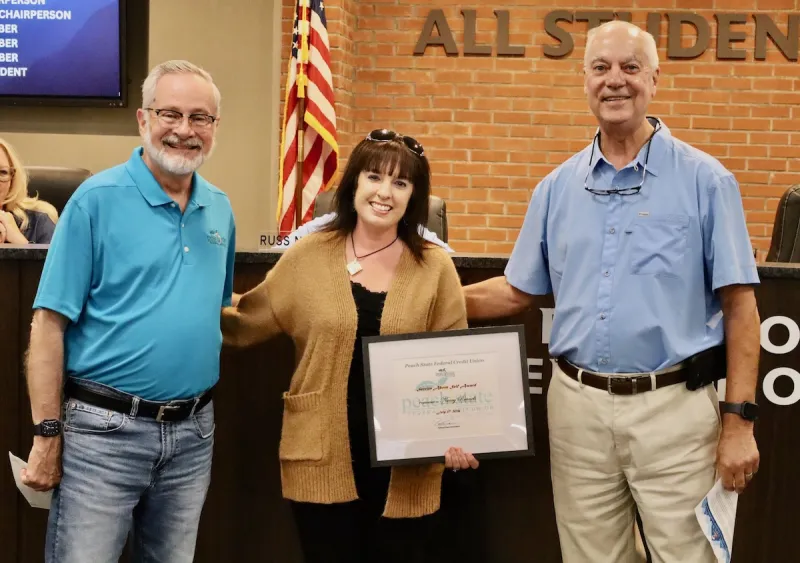 Habersham school board honors Rennels, Barron for service