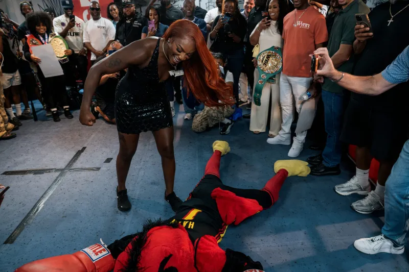 On the eve of a title fight, Claressa Shields is right at home in Atlanta