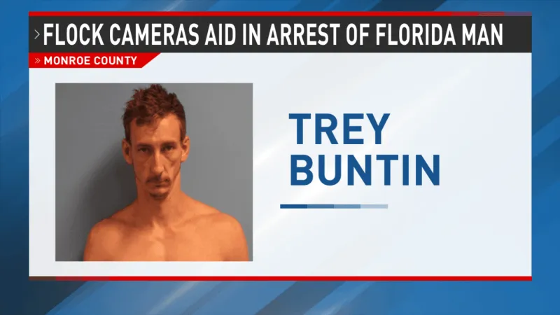 Florida man wanted for burglary, car theft arrested using Flock cameras in Monroe County