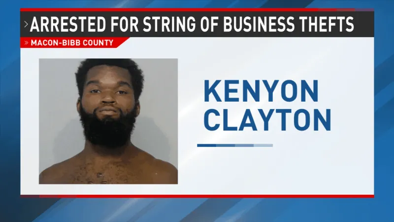 Man arrested for burglary and string of thefts at 4 Macon businesses, BSO says