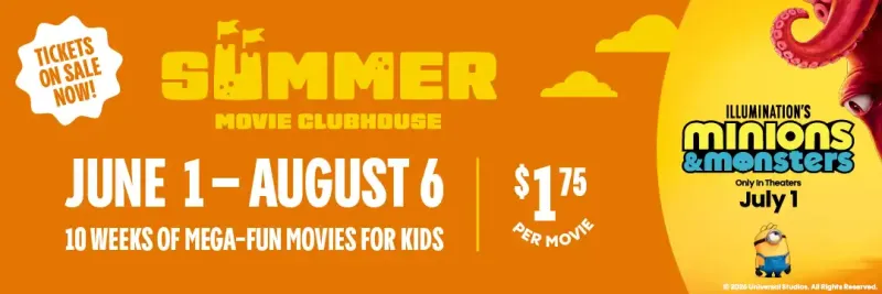Cinemark's Summer Movie Clubhouse offers kid flicks for just $1.75 this Monday & Wednesday