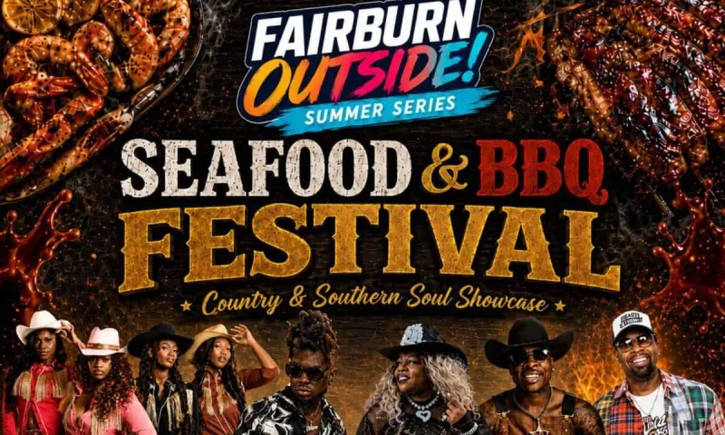 Fairburn hosts the Seafood & BBQ Festival, featuring a country music showcase, on Friday, August 21st