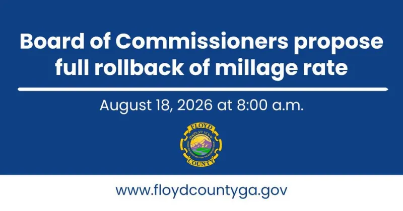 Floyd County Commission Plans to Propose Rollback Millage Rate for 2026