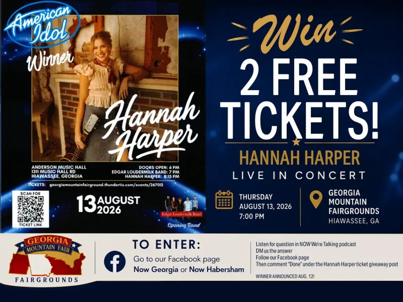 Last chance to win free tickets to see Hannah Harper's Hiawassee concert!