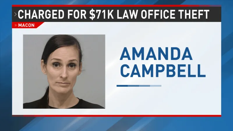Former Macon law office manager accused of stealing over $71K in company funds, per report
