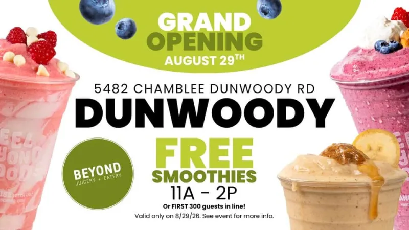 Beyond Juicery: Get a free smoothie at the Dunwoody grand opening this Saturday