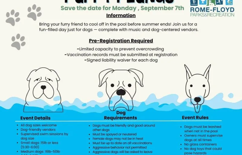 Floyd County: Northside Swim Center to Host New Puppy Plunge