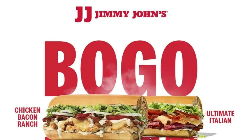 Jimmy John's: Buy-one-get-one FREE sandwich deal for Labor Day weekend