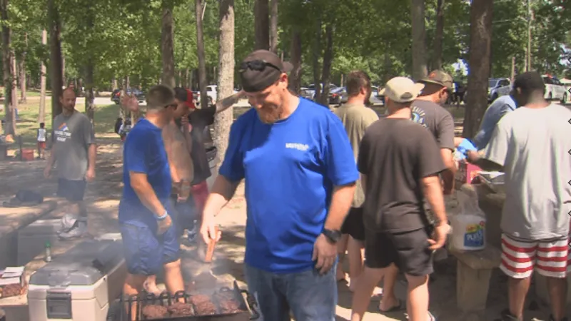Labor Day at Macon's Lake Tobesofkee: Men in recovery gather to grill and stay sober