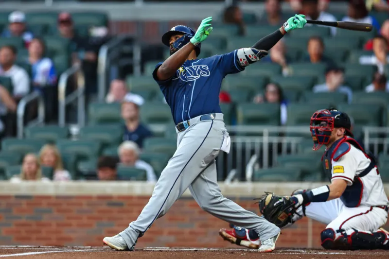 Junior Caminero hits his 39th homer as the Rays beat the Braves 7-1