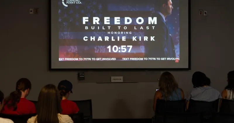 Turning Point UGA livestreams Charlie Kirk memorial