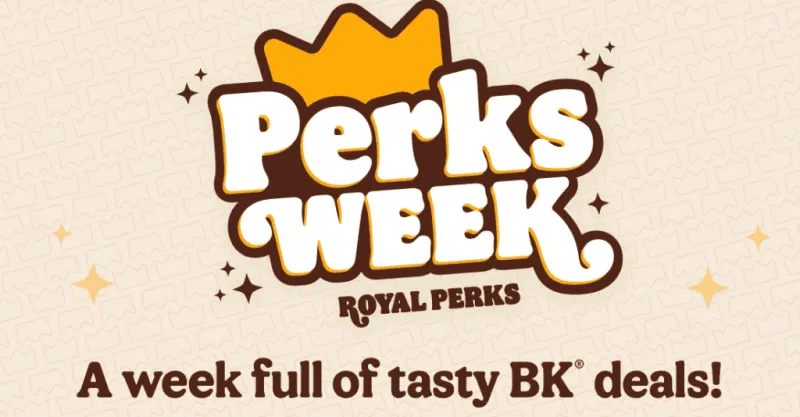 Burger King Perks Week: Get a FREE food item every day this week, with any $3 purchase