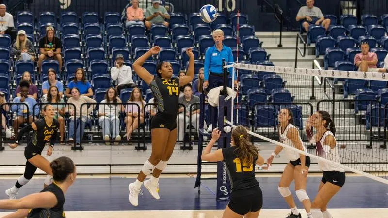 Burrage Sets Career Blocks Record in Sweep over Fordham