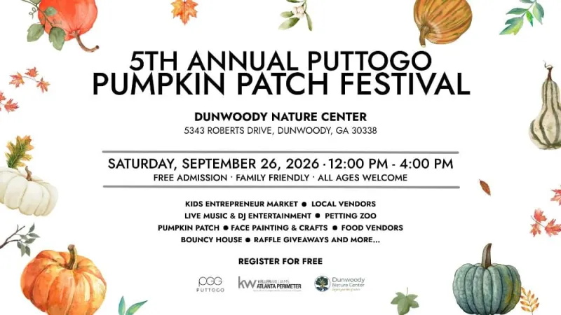 The Pumpkin Patch Festival is FREE and family-friendly at Dunwoody Nature Center on Saturday