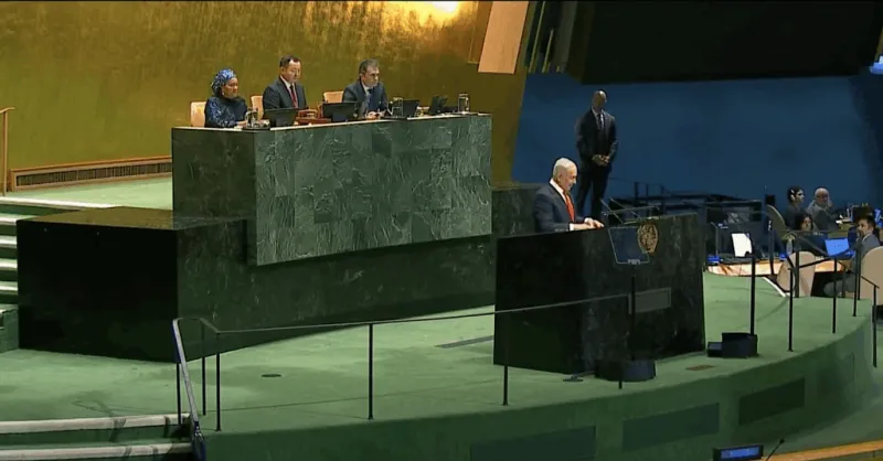 Netanyahu, at UN, calls accusations of genocide in Gaza 'the biggest lie of the century'