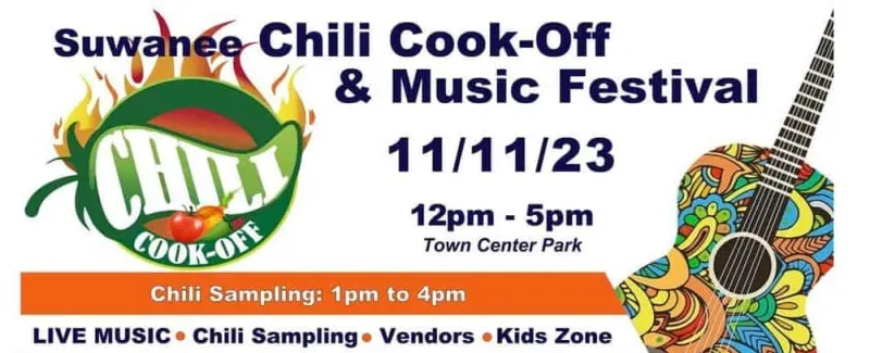 The Suwanee Chili Cook-Off moves to Sugar Hill this year -- save the date for Nov. 14th