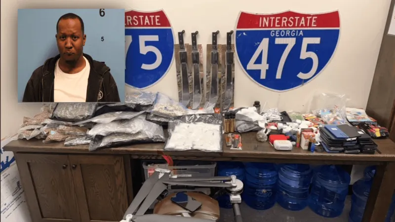 Loganville man arrested after drone, weapons and drugs found in Monroe County stop
