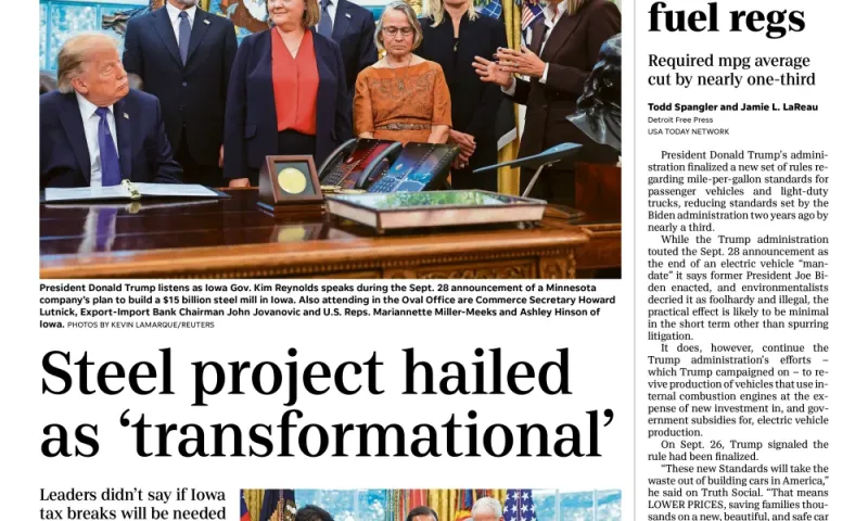 ICYMI: President Trump Announces Largest-Ever Steel Plant Coming to Iowa