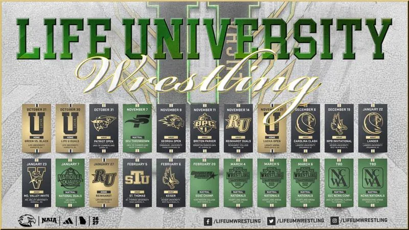 Life U Wrestling Releases 2026-27 NAIA Schedule