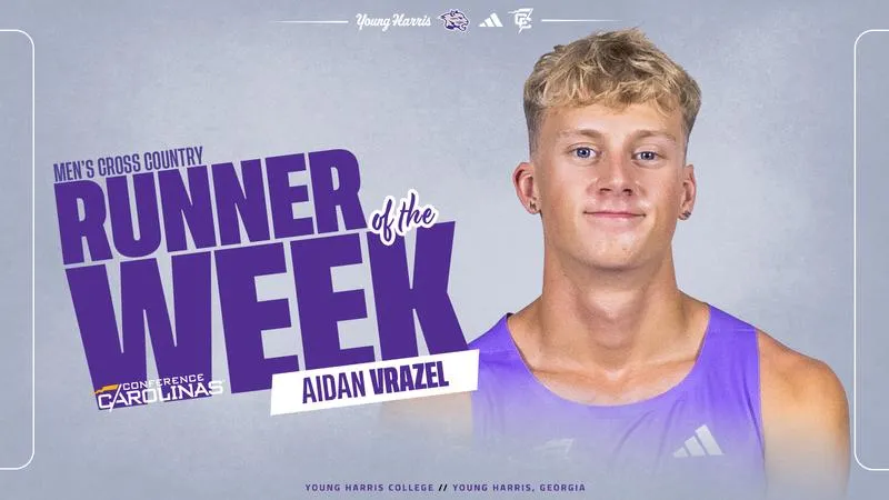 Vrazel earns Conference Carolinas Runner of the Week