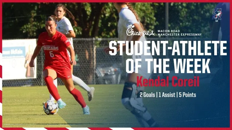Kendal Coreil Named Columbus State Athletics Student-Athlete of the Week