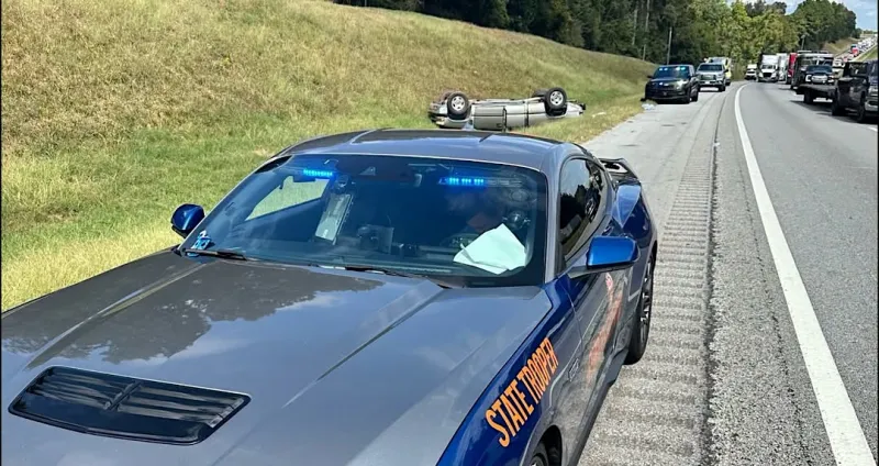 Driver charged with DUI after I-85 pursuit ends in rollover