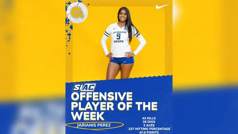 Perez Named SIAC Offensive Player of the Week