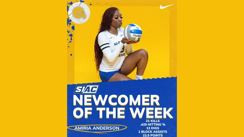Anderson Earns SIAC Newcomer of the Week Honors