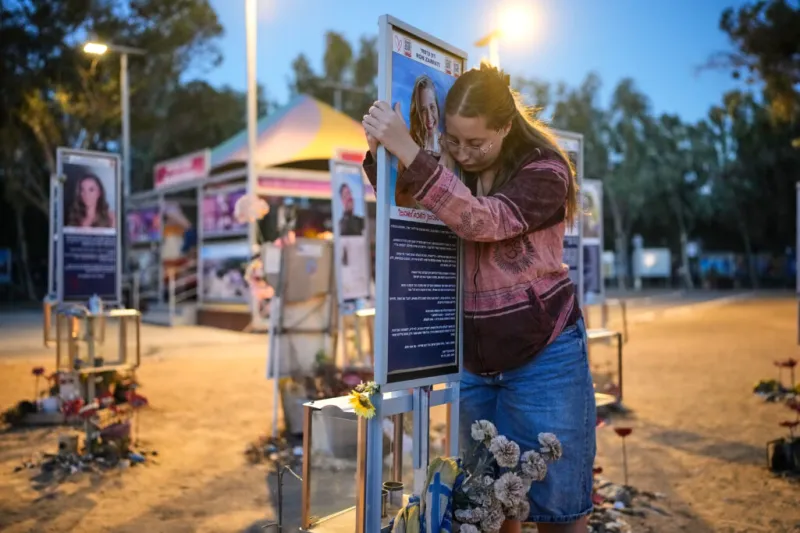 Israelis mourn Oct. 7 attack as Palestinians in Gaza languish in ruins of the war it sparked