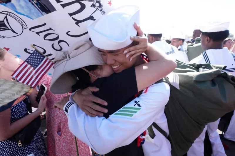 The long-deployed USS Lincoln returns home to San Diego Bay