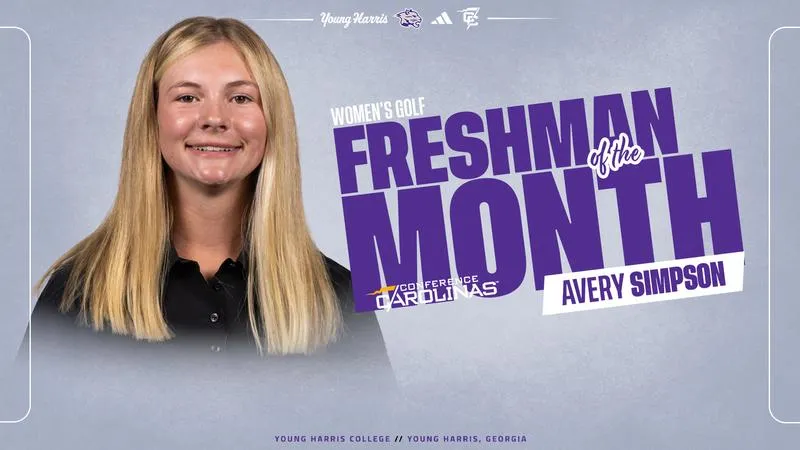 Avery Simpson named Conference Carolinas Freshman of the Month