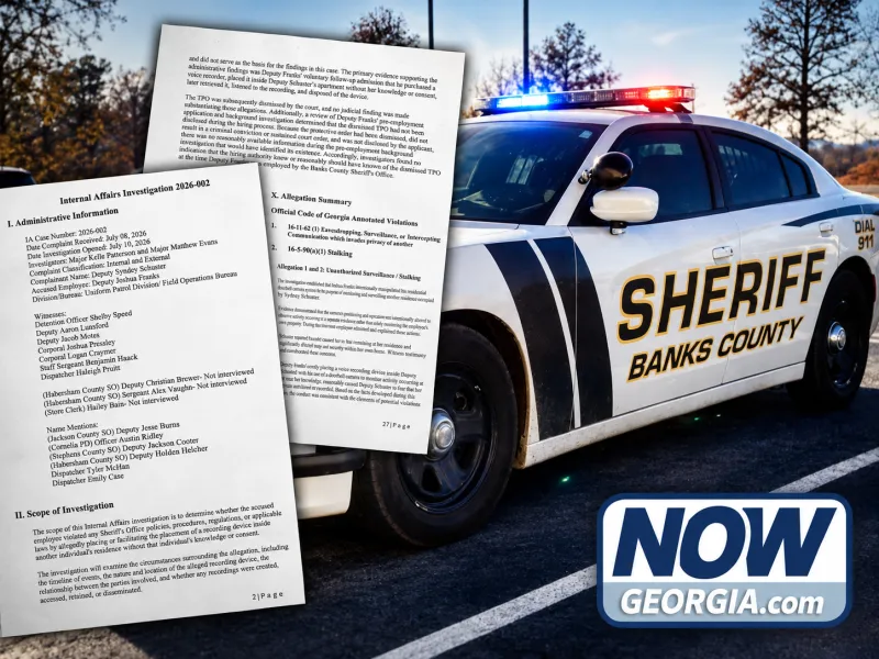 Banks County deputy fired after secret recordings, internal investigation raises surveillance concerns