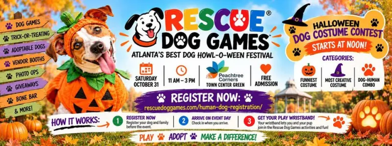 The Rescue Dog Games is happening this Saturday with a NEW location in 2025!