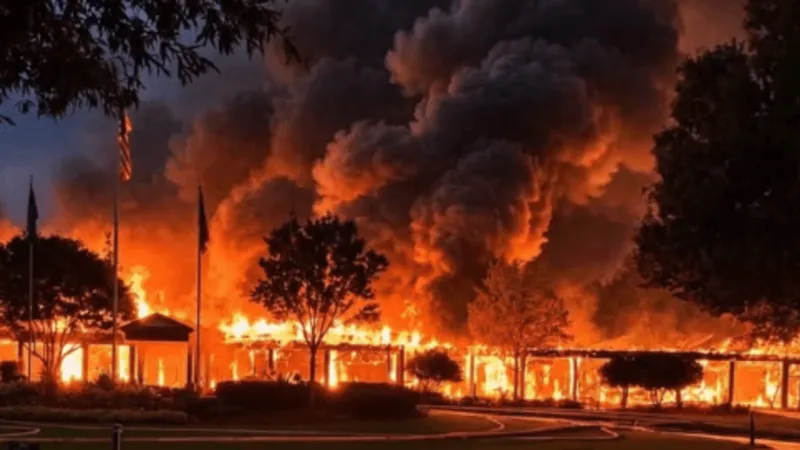 Fire at Reynolds Landing Clubhouse near Lake Oconee contained despite gusty winds