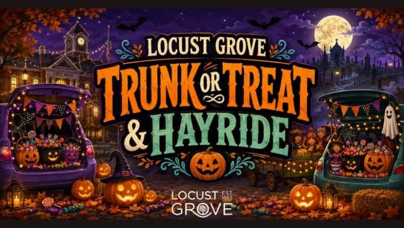 FREE Halloween Hayride and Trunk-or-Treat in Locust Grove on Friday, Oct. 23rd
