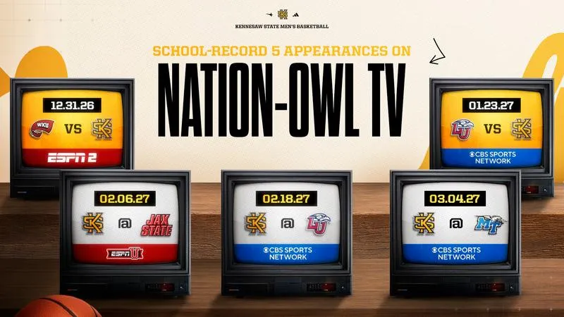 School-Record Five National TV Games For 2026-27