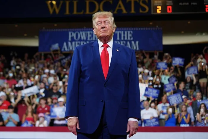 President Donald Trump campaigns for Republican candidates in Dalton ahead of the midterms