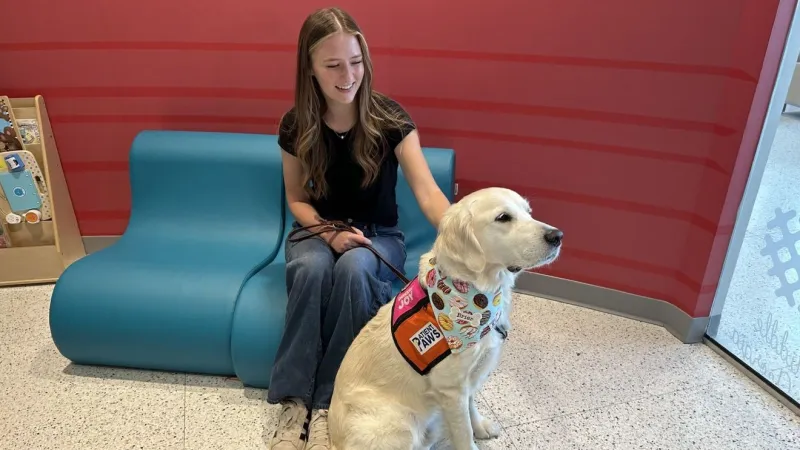 Facility dog Brier brings comfort to young patients at children's hospital