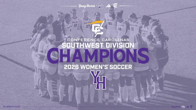 Young Harris Women's Soccer claims 2026 Conference Carolinas Southwest Division Title