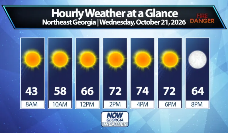 Northeast Georgia Daily Forecast