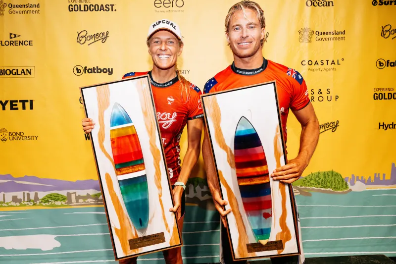 Australians Stephanie Gilmore and Ethan Ewing Win 2026 Bonsoy Gold Coast Pro Presented by GWM