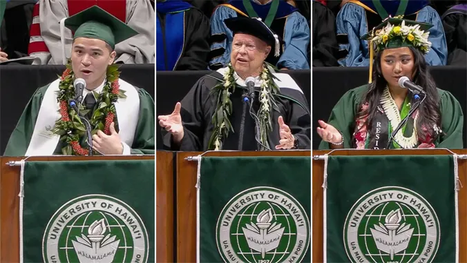 UH Mnoa commencement speakers encourage responsibility, pride, community