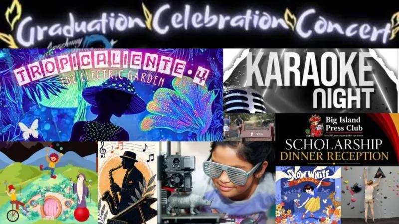Top 10 things to do on Big Island for May 22-28: Graduation Celebration Concert, Lord of the Juggling Rings, Tropicaliente 4, free climbing day and more