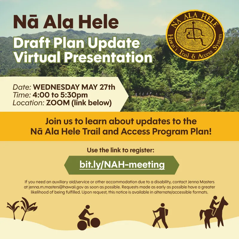 5/26/26 -- COMMUNITY INVITED TO N ALA HELE PROGRAM PLAN MEETING WEDNESDAY, MAY 27, 2026
