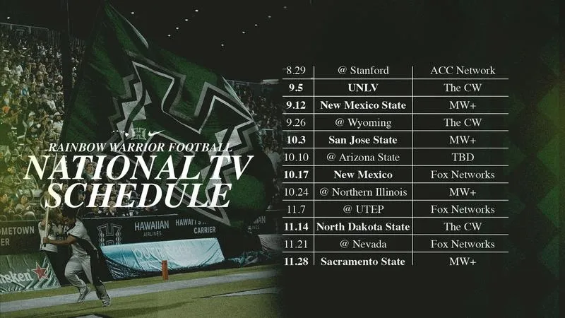 Seven Football Games Slated For National Broadcast