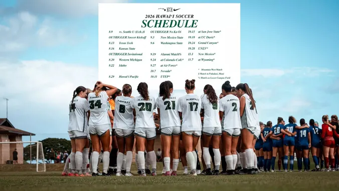 Rainbow Wahine soccer releases complete 2026 schedule