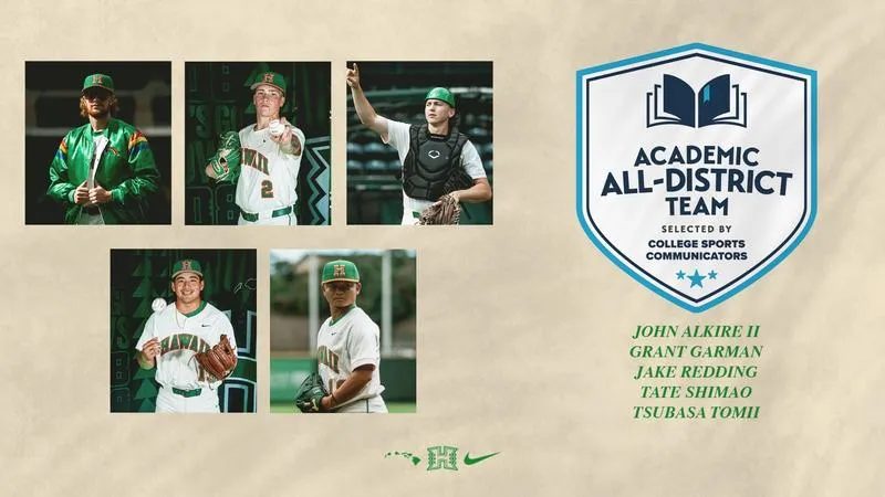 Five Rainbow Warriors Named Academic All-District
